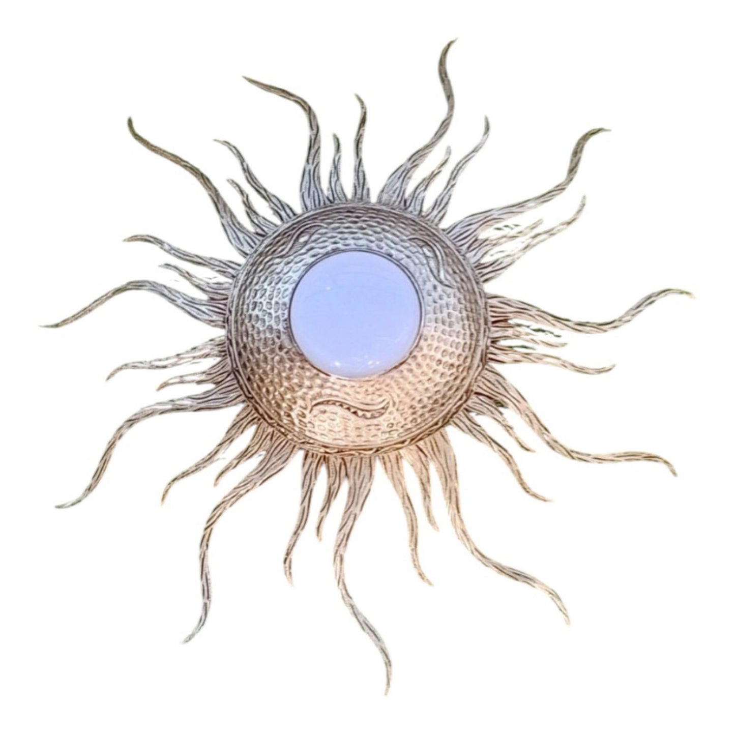 Vintage Spanish Sunburst Ceiling or Wall Light, c. 1950s–1960s