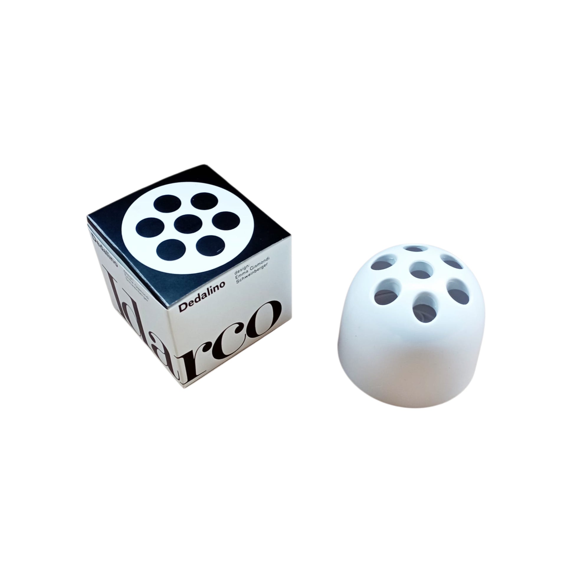 White "Dedalino” desk pen holder and its original box