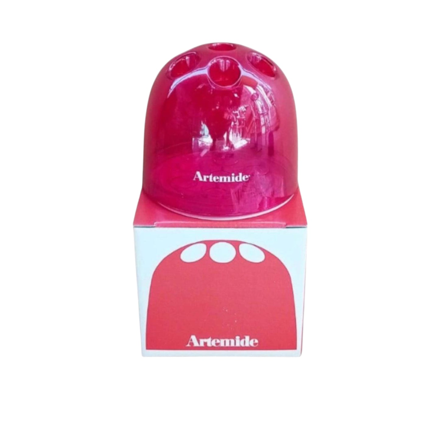 Vintage Dedalino displayed on its original Artemide box