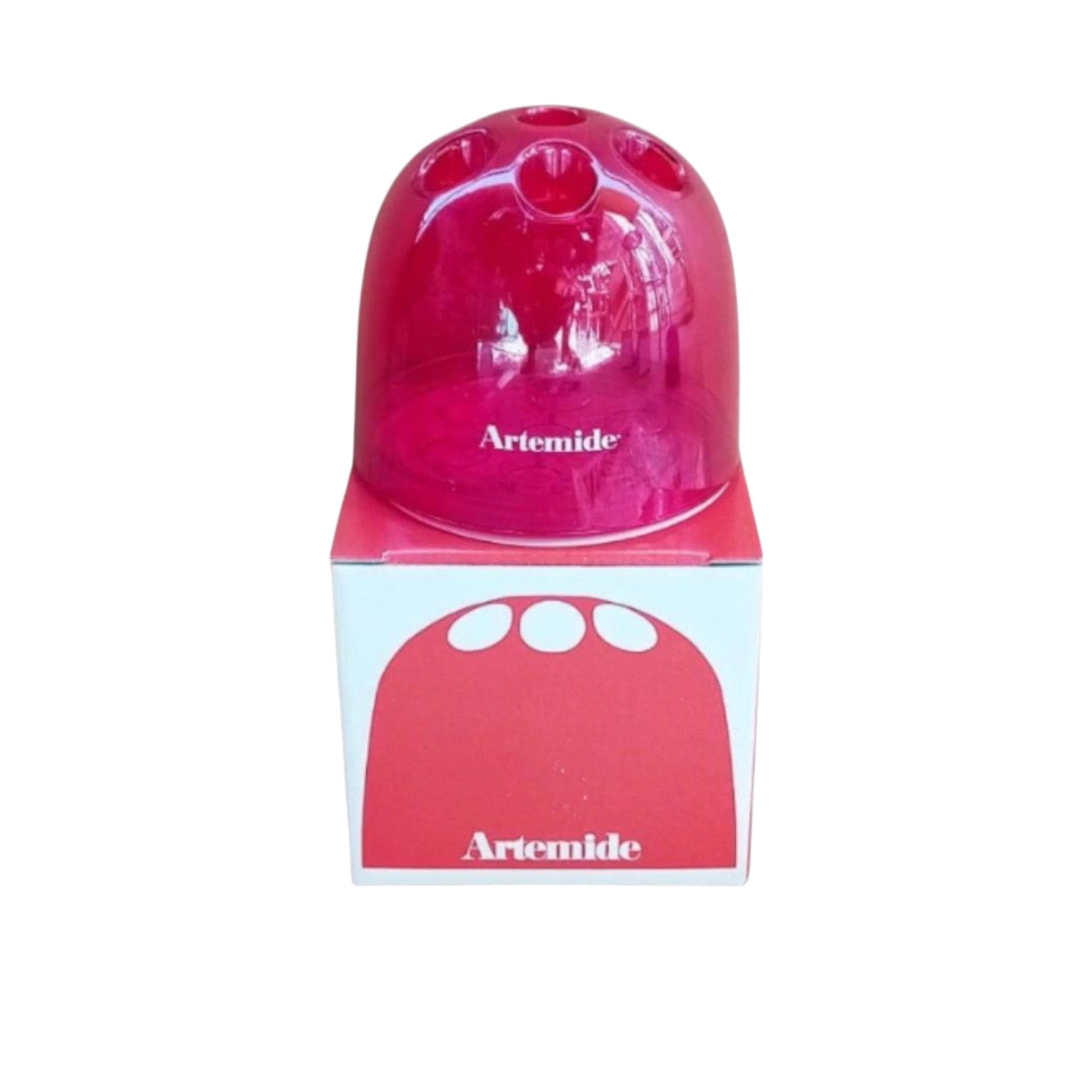 Vintage Dedalino displayed on its original Artemide box