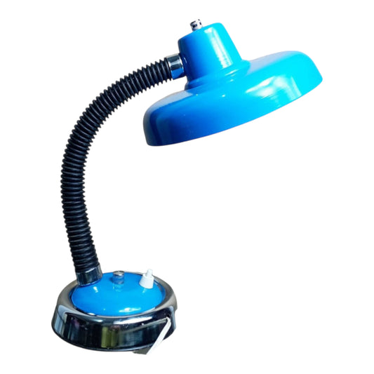 Vintage blue Space Age desk lamp with flexible gooseneck