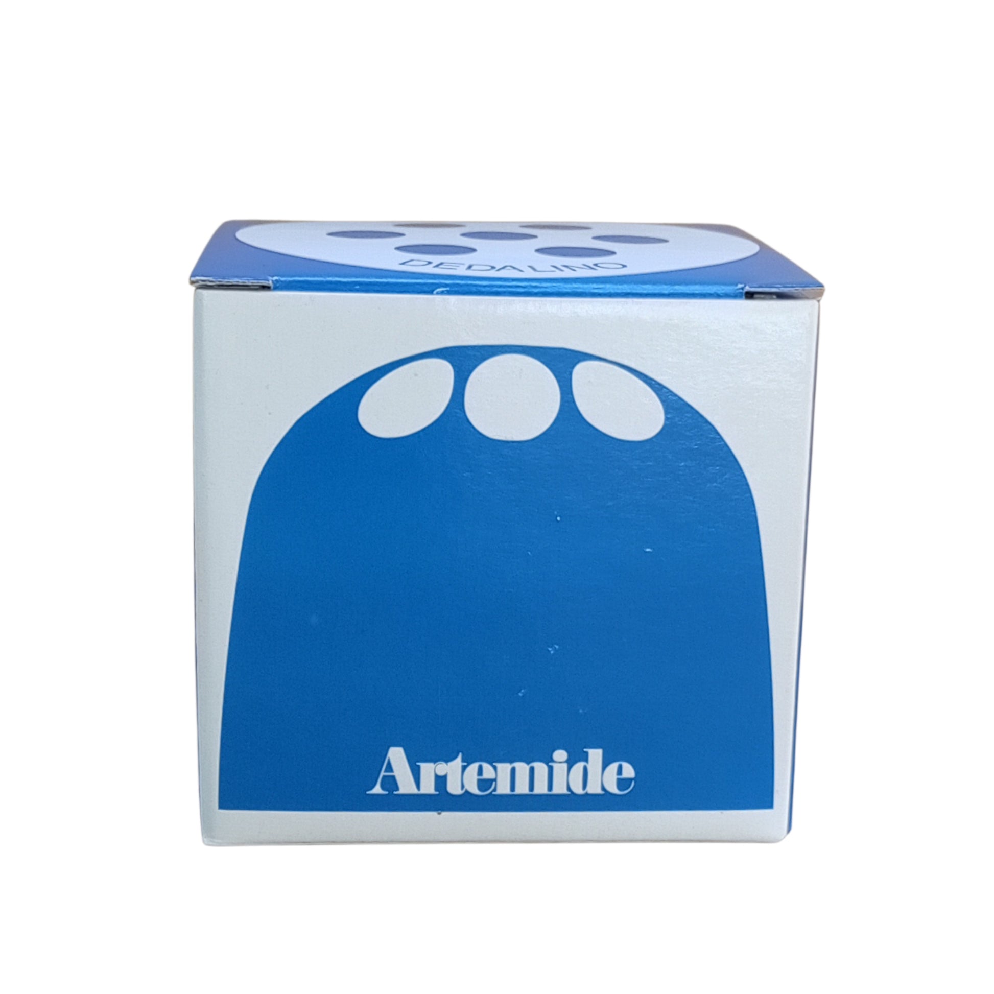 Original Artemide box for the vintage blue Dedalino pencil holder