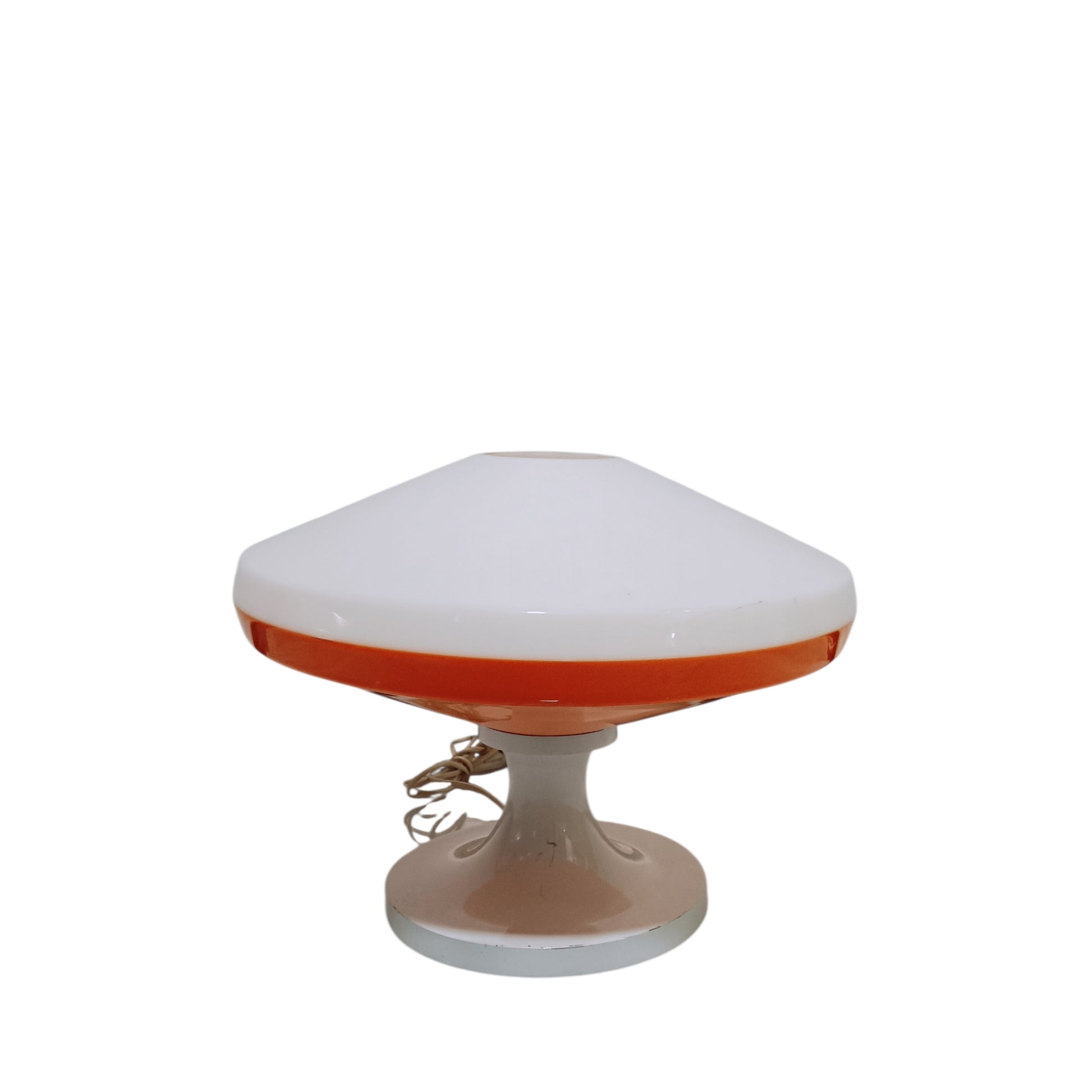 Vintage table lamp on a neutral background