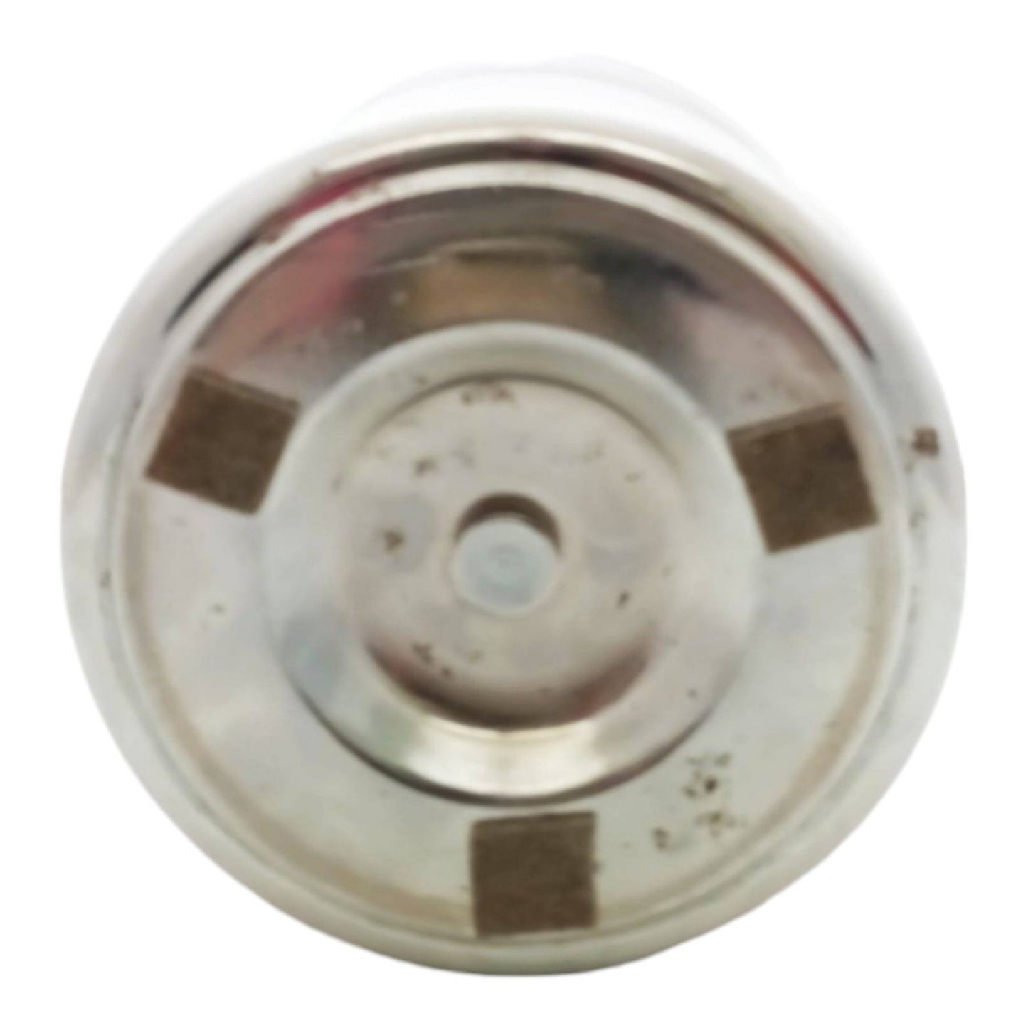 Underside of the vintage red table lamp base 