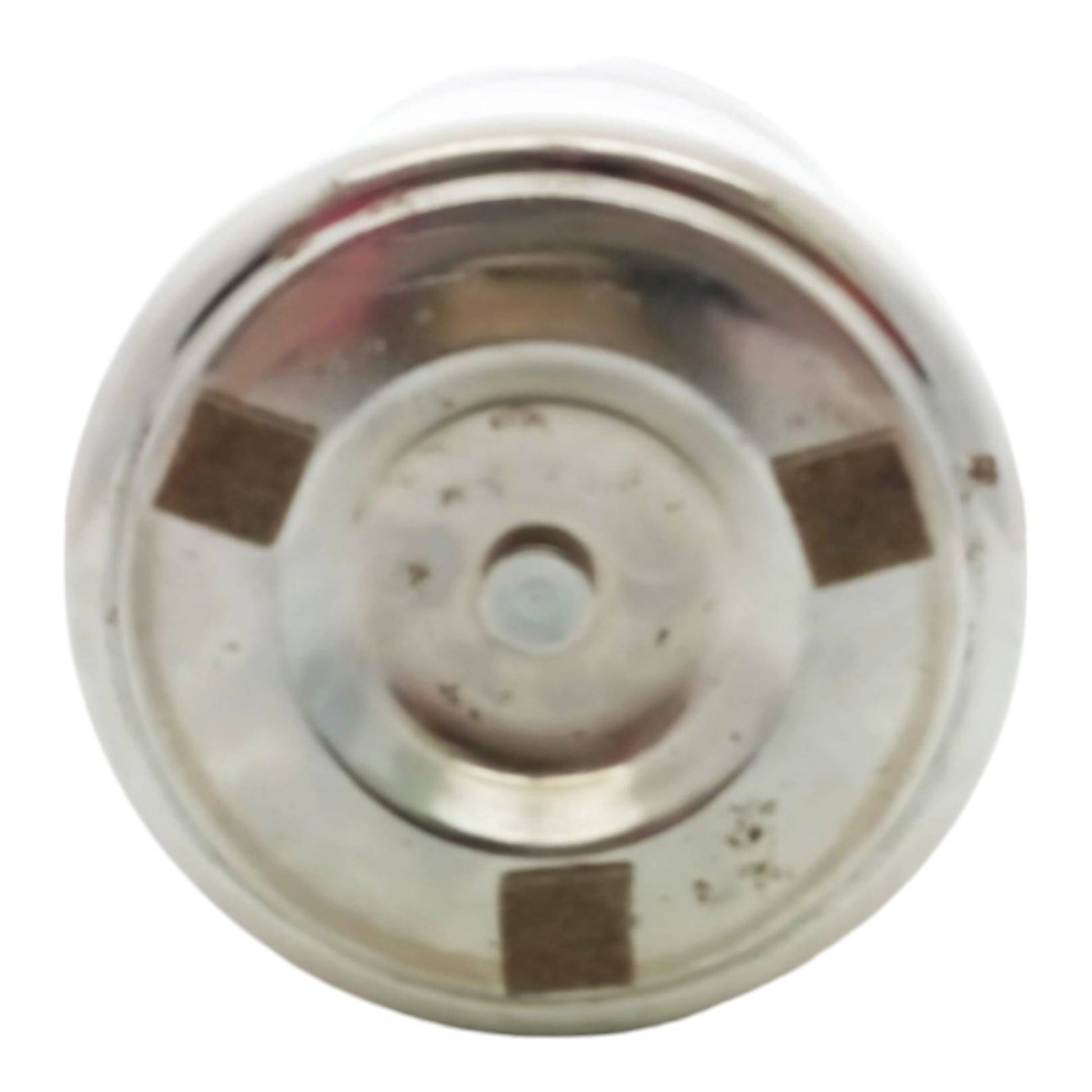 Underside of the vintage red table lamp base 