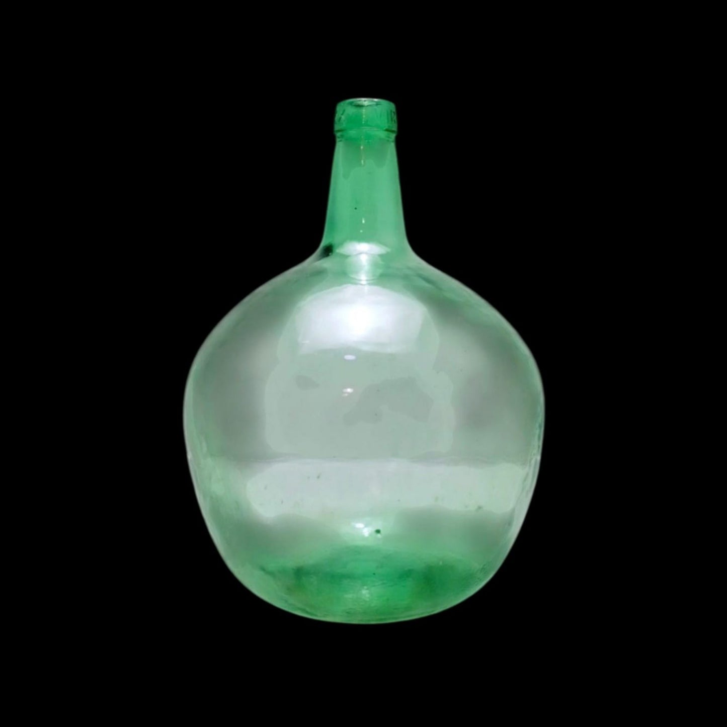 Large Viresa Green Glass Demijohn, 20L, Mid-20th Century