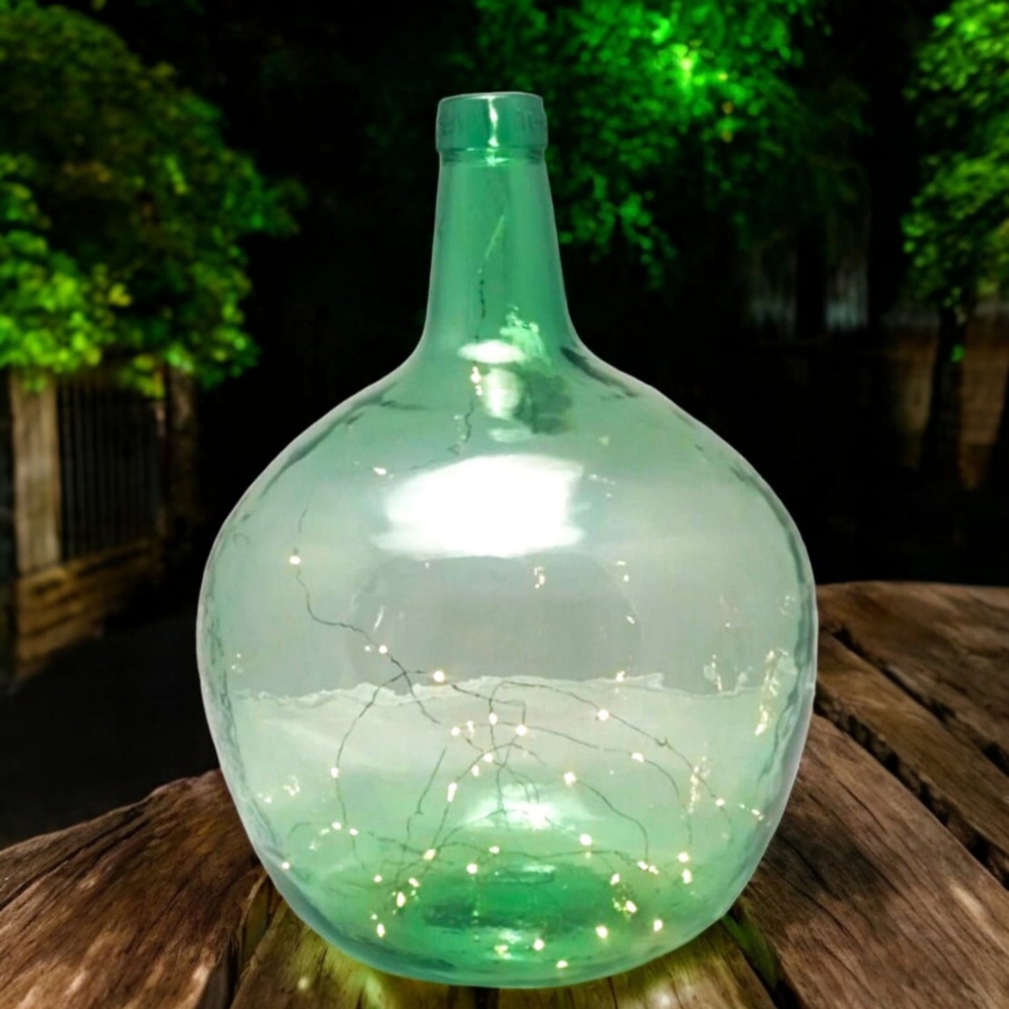 Large Viresa Green Glass Demijohn, 20L, Mid-20th Century