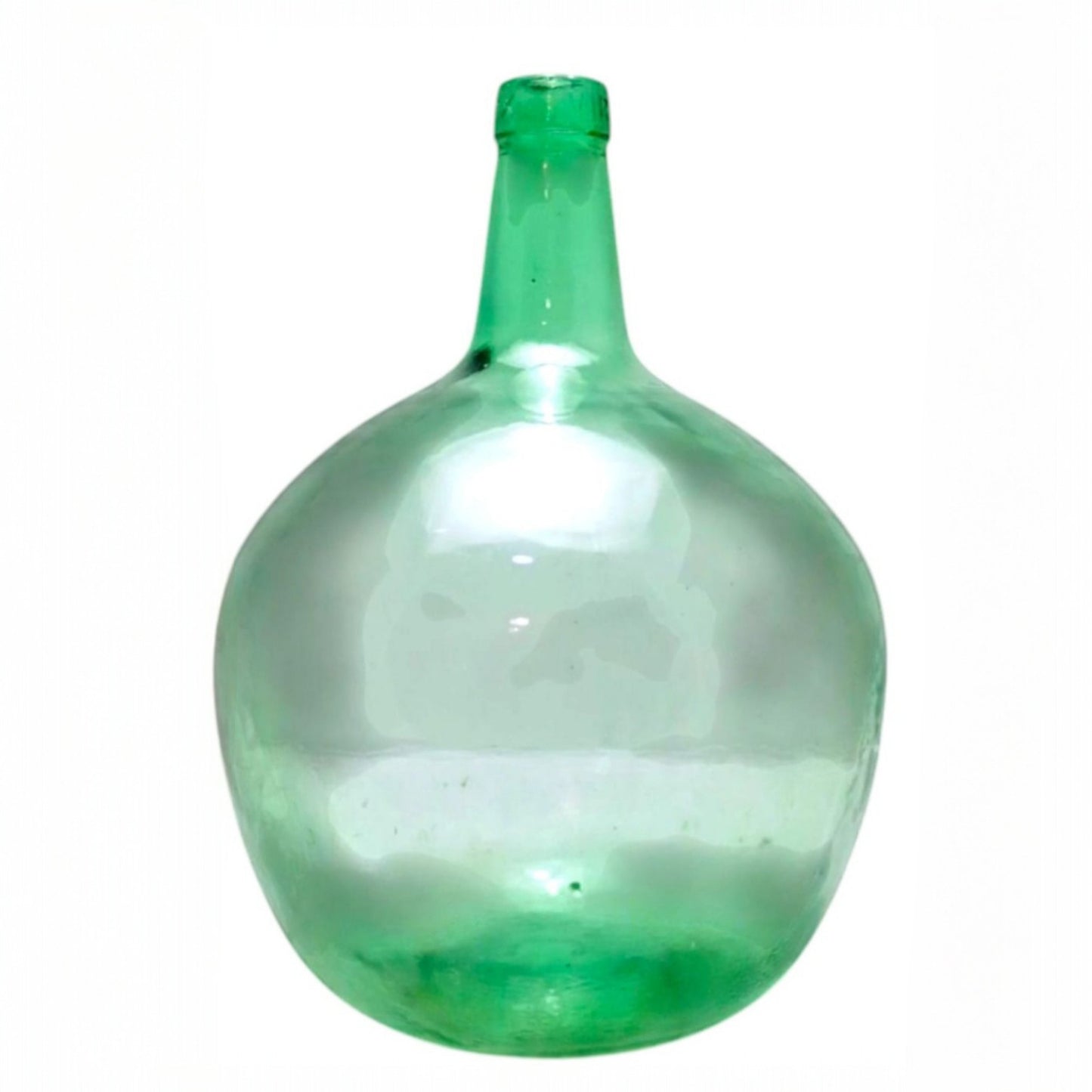 Large Viresa Green Glass Demijohn, 20L, Mid-20th Century