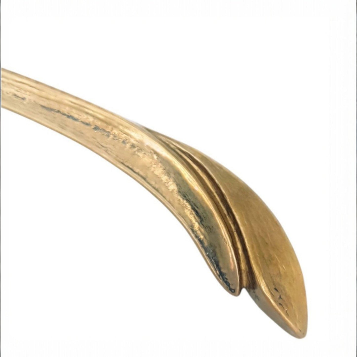 Set of 3 Vintage Brass-Finish Clothes Hangers, Art Nouveau Style