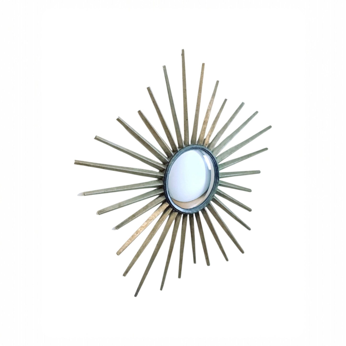 Large Chaty Vallauris Convex Sunburst Mirror, 1950s–60s