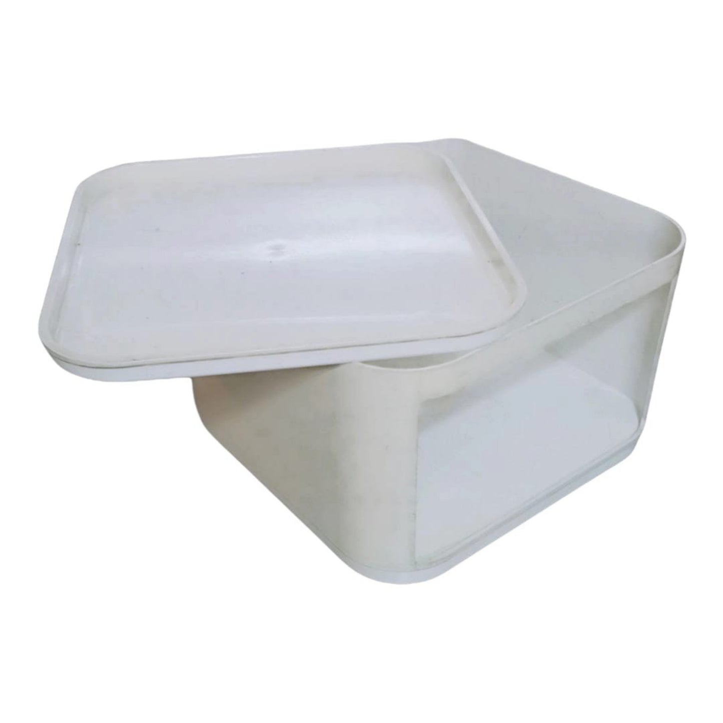 Vintage white modular storage unit by Anna Castelli Ferrieri for Samoes with removable lid