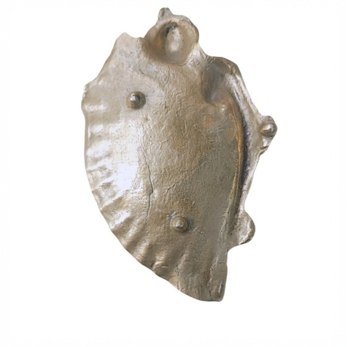 Back view of the vintage lady and fan trinket dish 