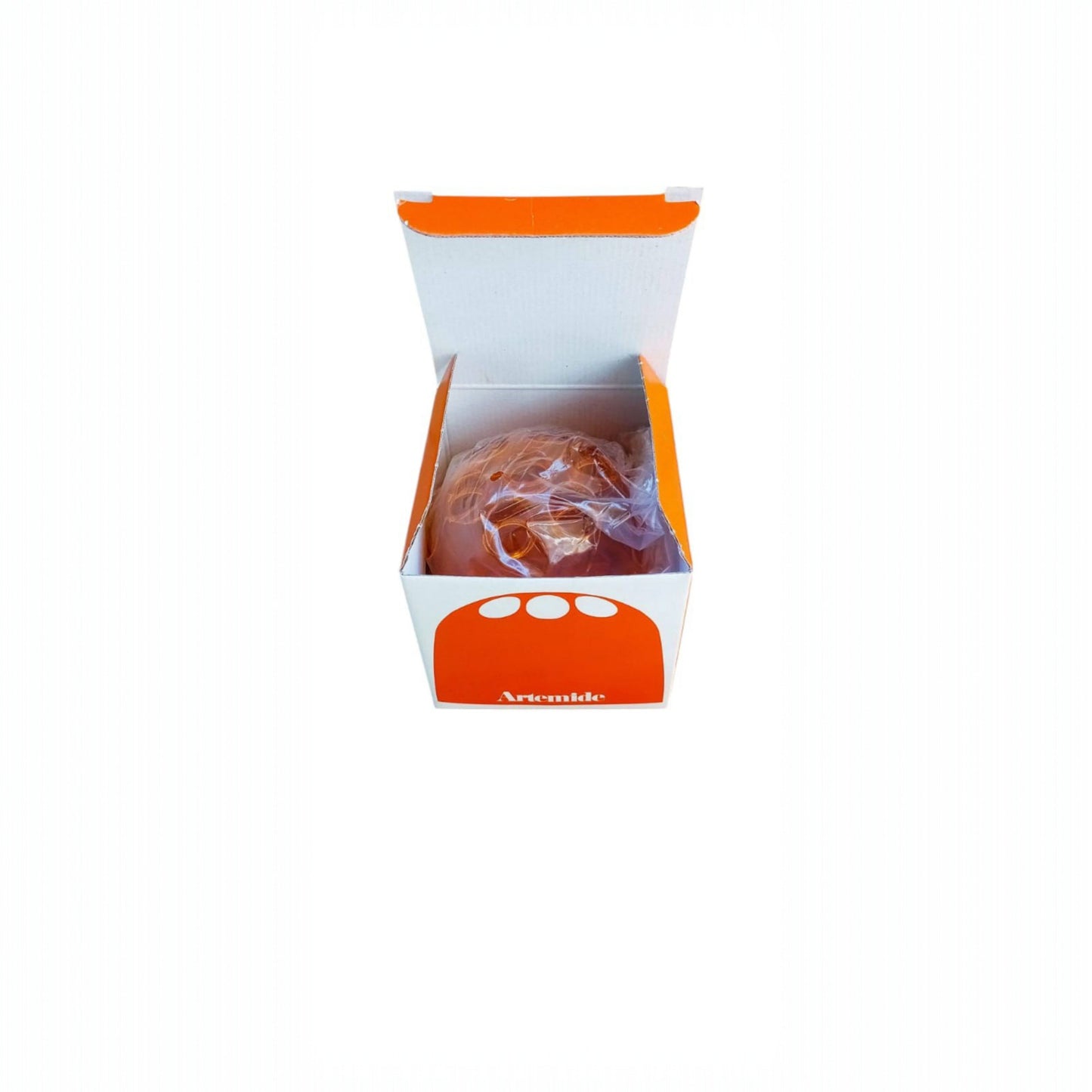 Vintage Amber-Orange Dedalino Pencil Holder by Emma Gismondi for Artemide, c. 1970s