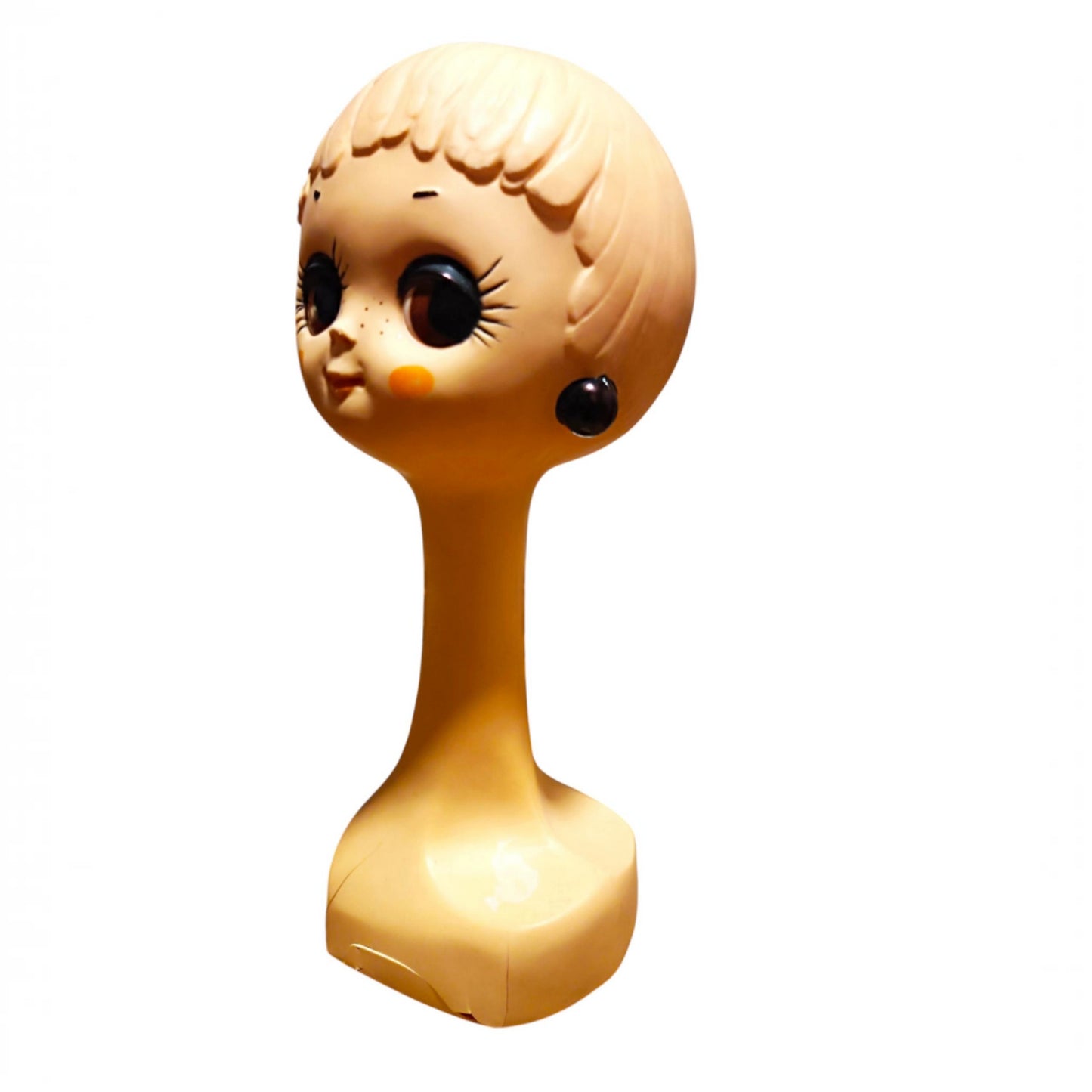 Side view of the vintage female mannequin bust