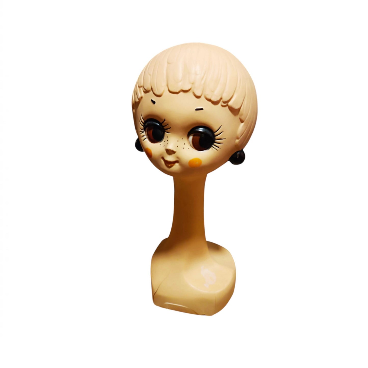 Front view showing the stylised facial features 