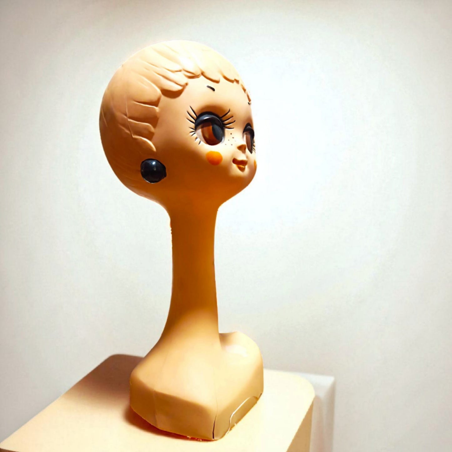 Side profile of the vintage mannequin bust