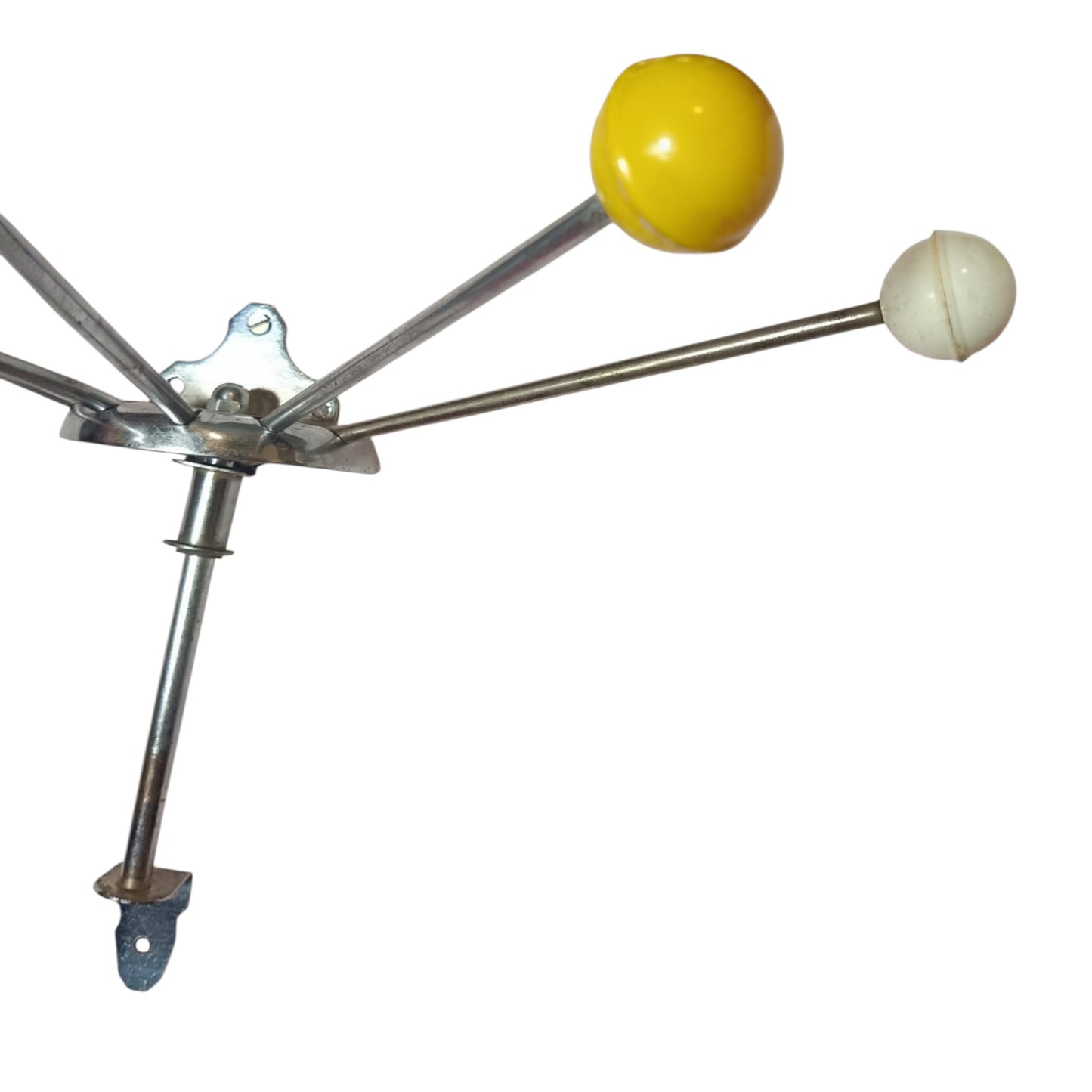 Spanish Mid-Century Wall Coat Rack with Coloured Ball Hooks