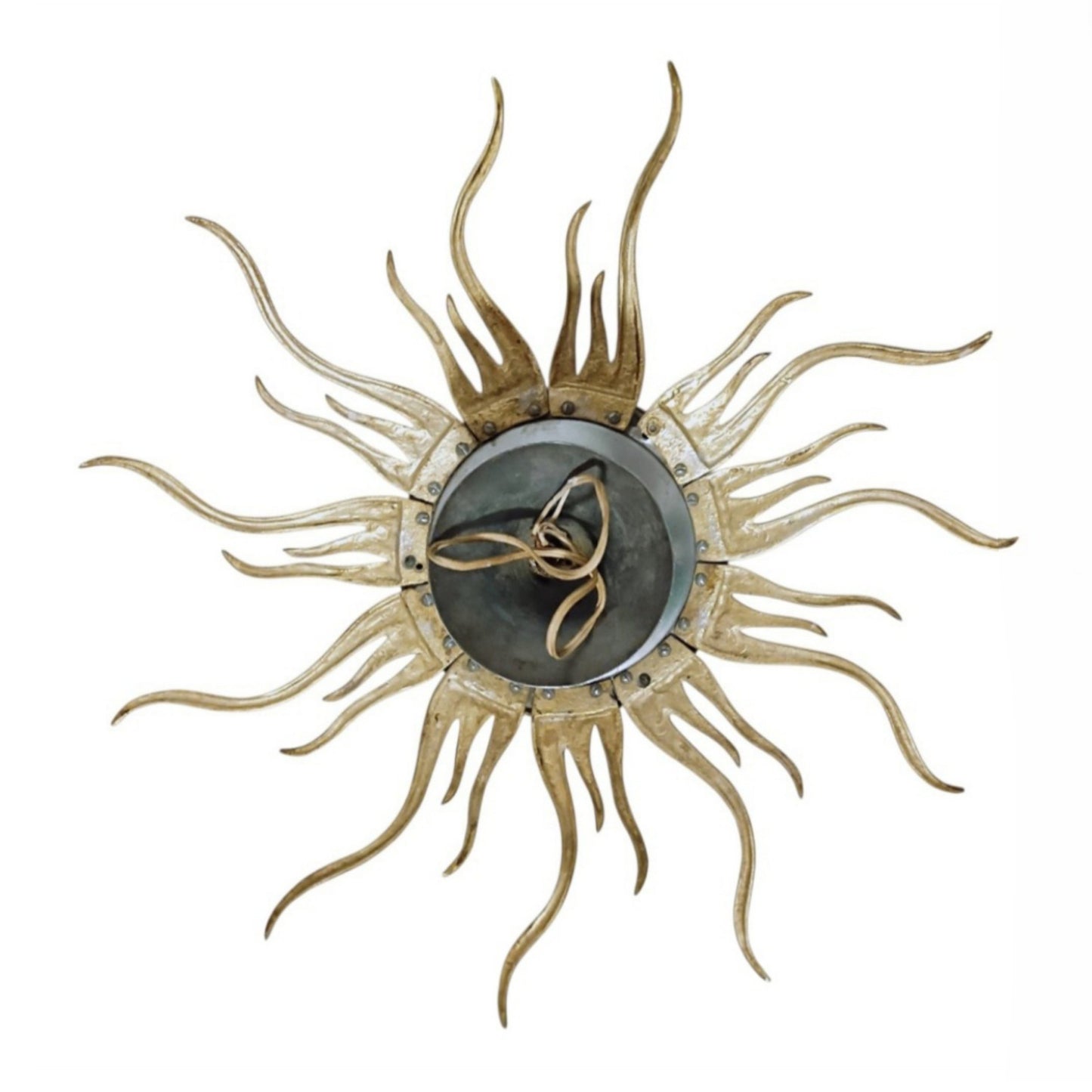 Vintage Spanish Sunburst Ceiling or Wall Light, c. 1950s–1960s