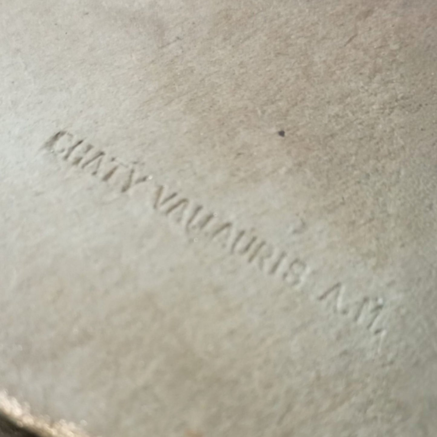 Vallauris France stamp on the reverse of the mirror.