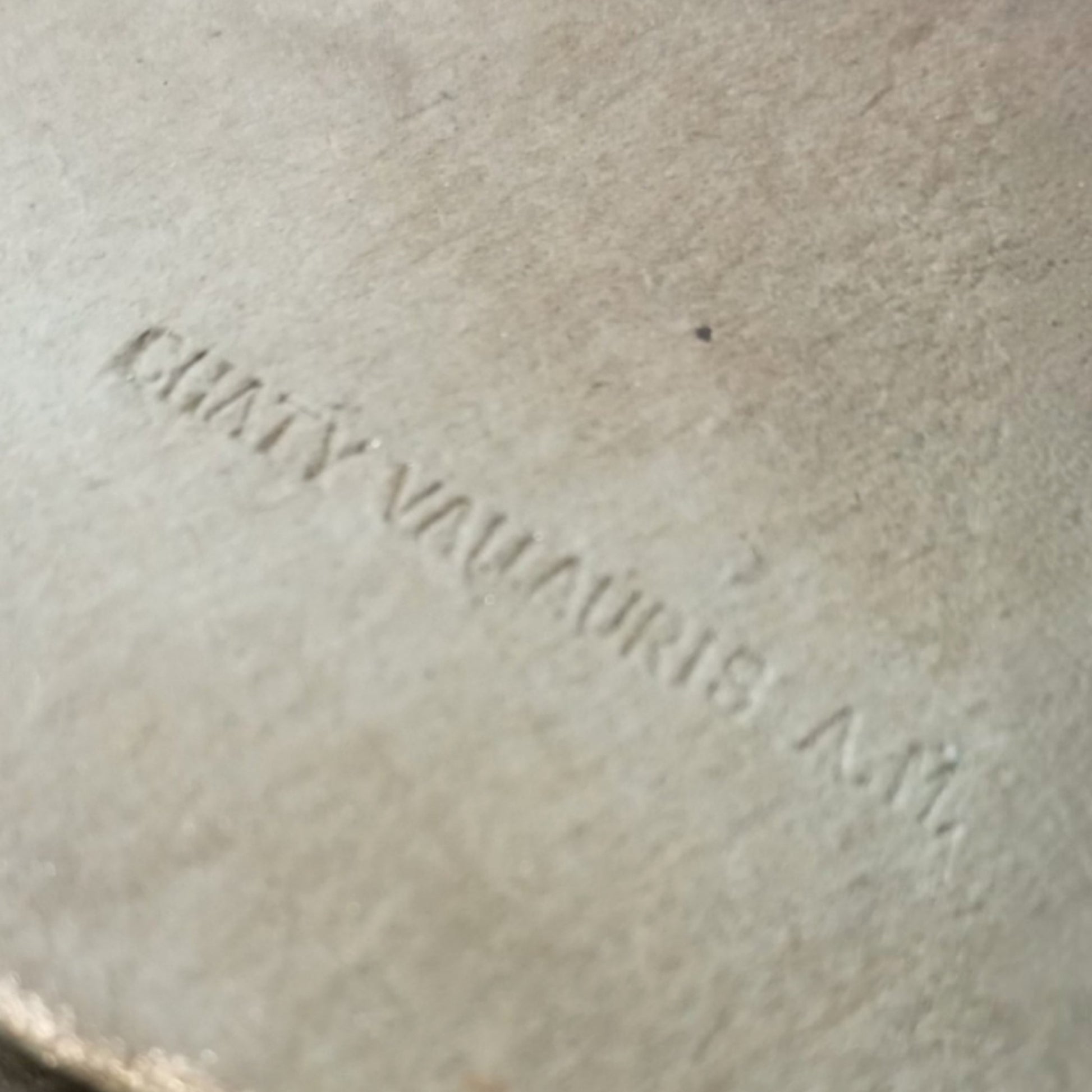 Vallauris France stamp on the reverse of the mirror.