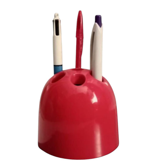 Red Dedalino desk organiser in glossy plastic, Idarco