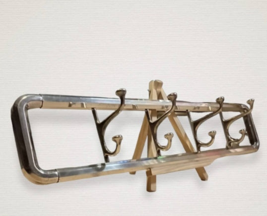 Art Deco wall-mounted coat rack, front view