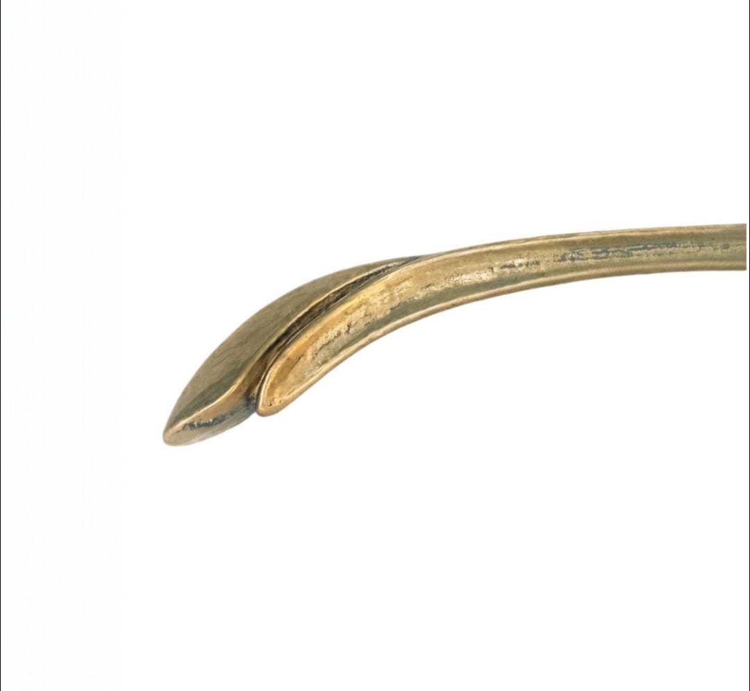 Set of 3 Vintage Brass-Finish Clothes Hangers, Art Nouveau Style