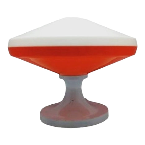 Vintage Mid-Century Modern white and orange table lamp. 