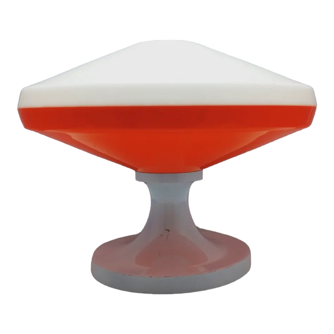 Sculptural Mid-Century Modern lamp with white base